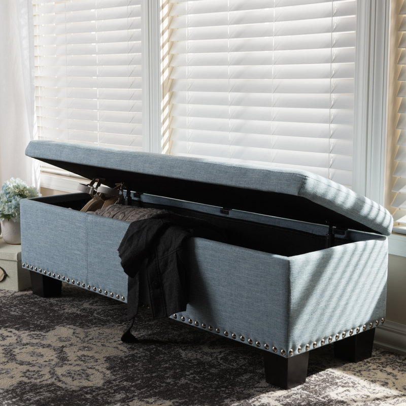 Alcott Hill® Ouzts Polyester Blend Upholstered Storage Bench & Reviews